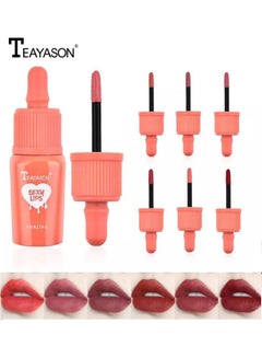 TEAYASON 6-Piece Waterproof Baby Bottle Matte Lipstick Multicolour  - Image 2