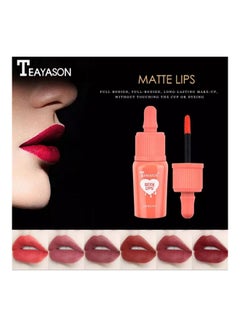 TEAYASON 6-Piece Waterproof Baby Bottle Matte Lipstick Multicolour  - Image 4