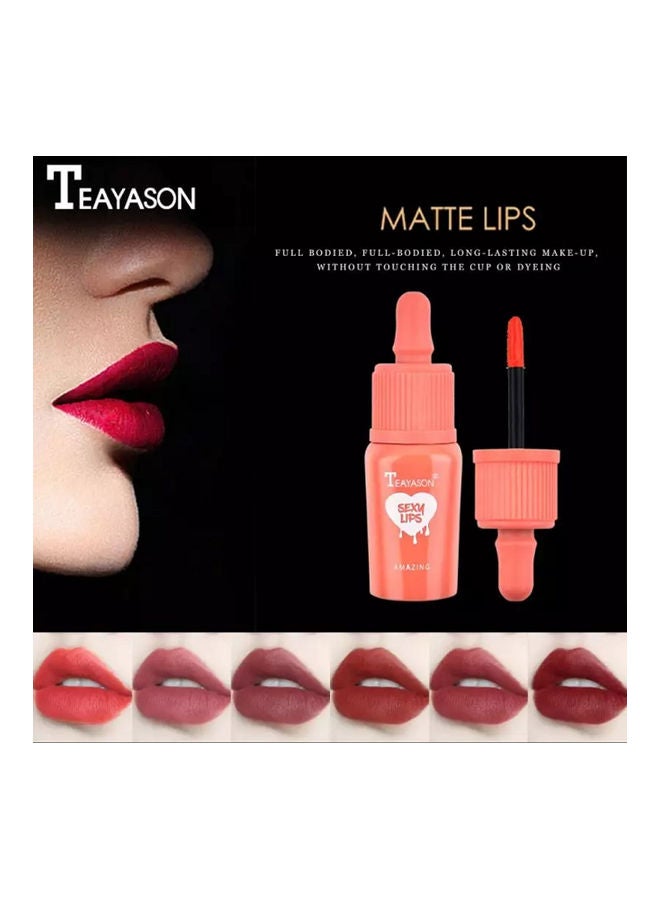 TEAYASON 6-Piece Waterproof Baby Bottle Matte Lipstick Multicolour - Image 4