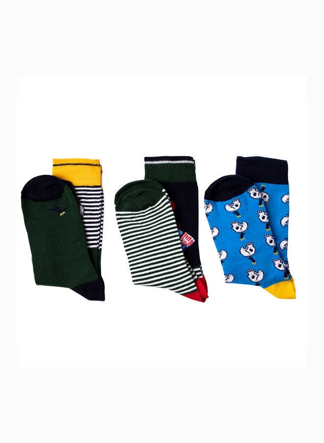 Biggdesign 3-Pairs Mr Allright Socks Set Multicolour  - Image 2