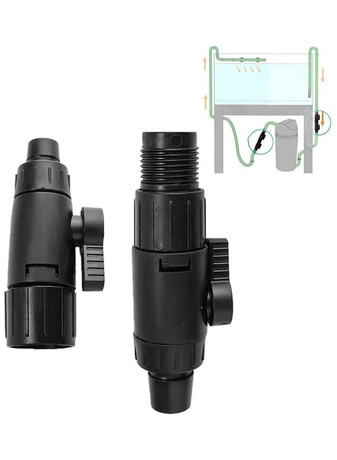 Generic Aquarium Fish Tank Hose Pipe Quick Release Connector Control Valve Black 18.5cm - Image 3