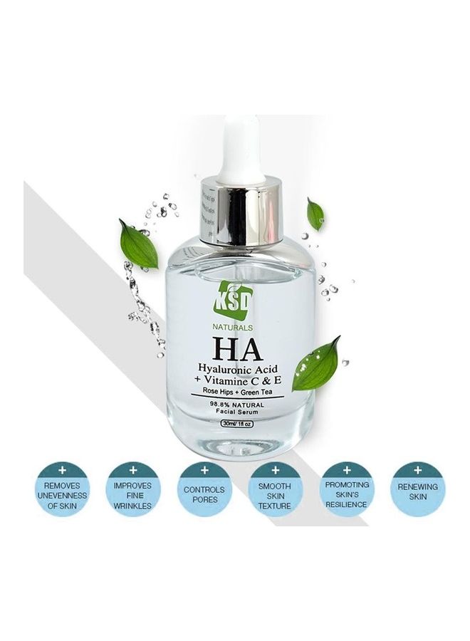 كي إس دي سيروم للوجه بحمض الهيالورونيك شفاف 30ملليلتر - Image 2
