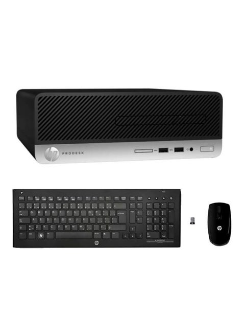 كمبيوتر شخصي بصندوق عمودي طراز PRO 400 G4 SFF 1KN93EA بمعالج كور i5/ذاكرة وصول عشوائي سعتها 4 جيجا بايت/محرك أقراص ثابت سعته 500 جيجا بايت/ بطاقة رسومات مدمجة ولوحة مفاتيح وماوس أسود/فضي