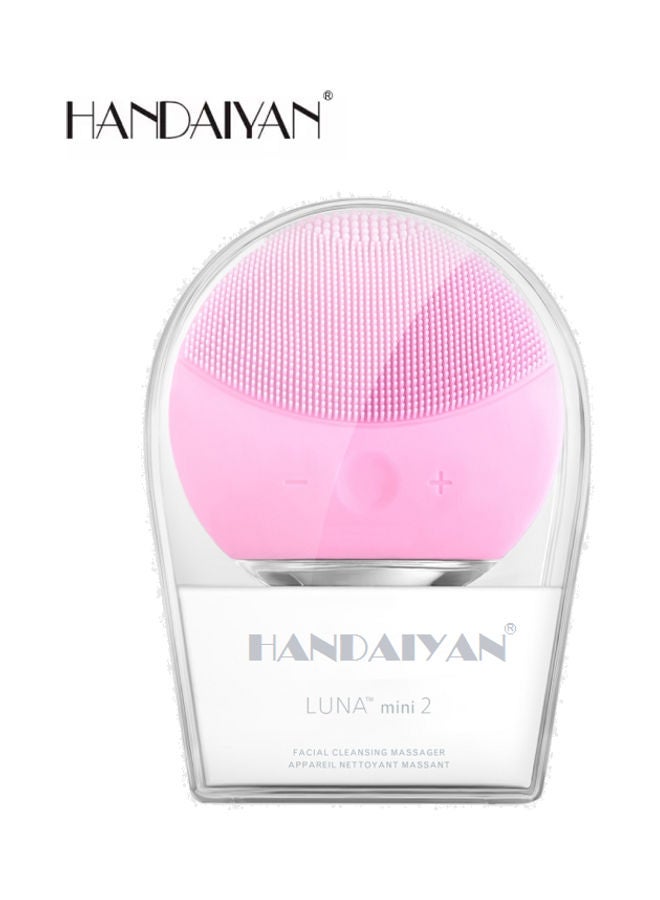 هاندايان فرشاة كهربائية لتنظيف الوجه من السيليكون وردي - Image 1