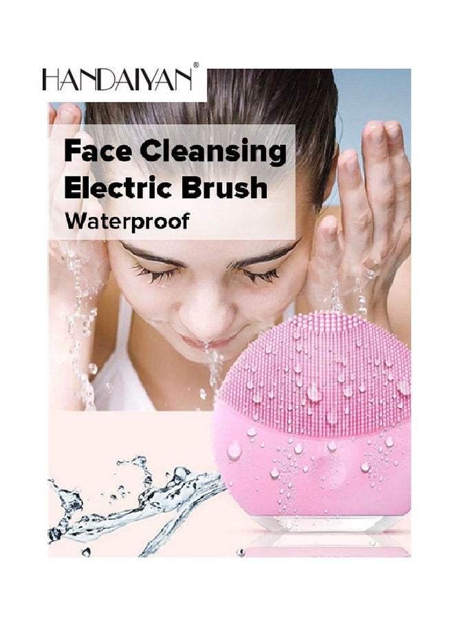 هاندايان فرشاة كهربائية لتنظيف الوجه من السيليكون وردي - Image 3
