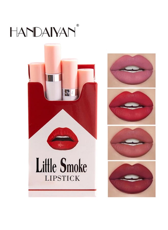 Handaiyan 4-Piece Matte Long Lasting Lipstick Multicolour  - Image 3