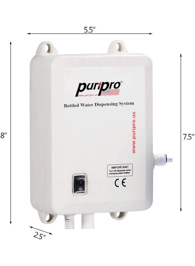 PuriPro - Automatic Bottled Water Dispenser System Regular Model White - Image 1