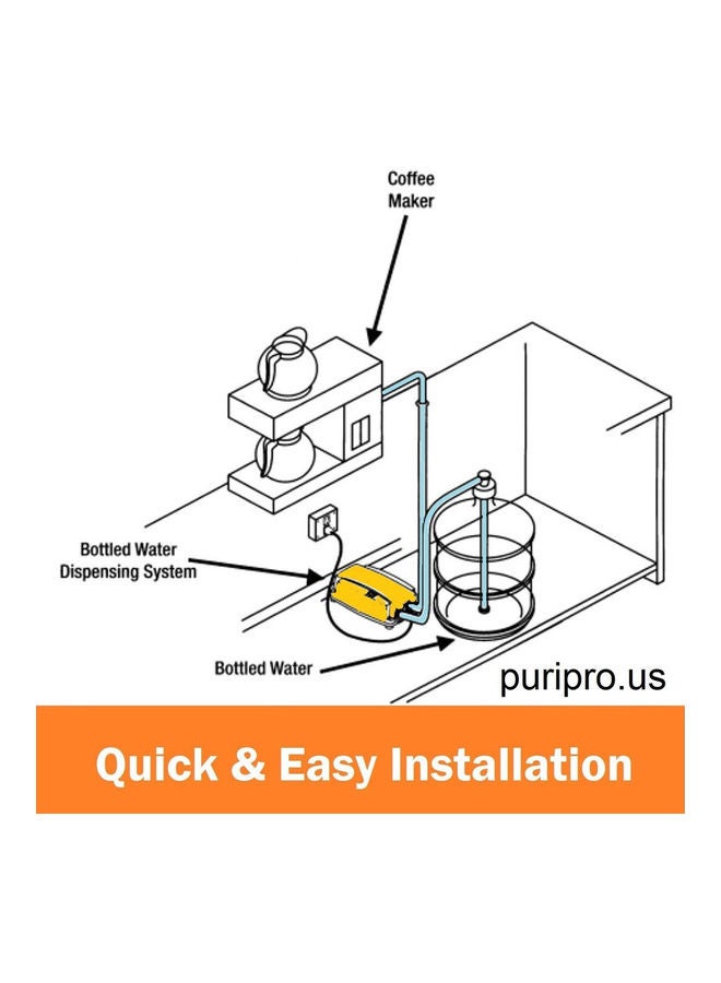 PuriPro - Automatic Bottled Water Dispenser System Regular Model White - Image 1
