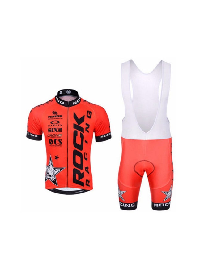 Active Quick Drying Bicycle Set Orange/Black/White 