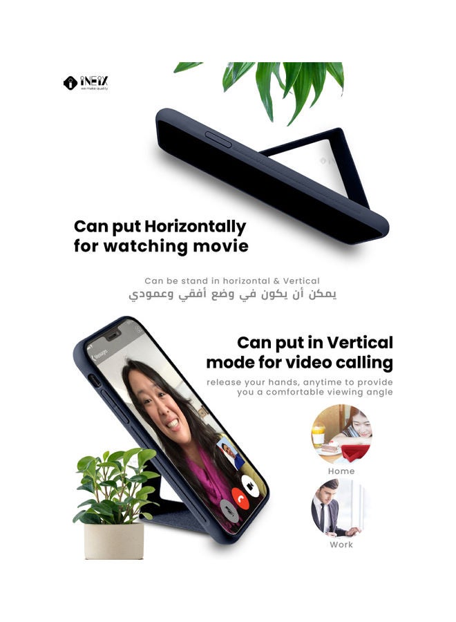 إينيكس غطاء حماية 3 في 1 بقبضة يد مغناطيسية لهاتف أبل آيفون X وXS أزرق - Image 4