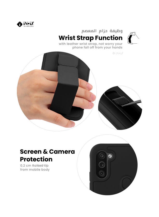 إينيكس غطاء حماية 3 في 1 بحامل يد مغناطيسي لهاتف سامسونج جالاكسي M11 أسود - Image 5