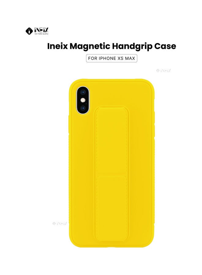 INEIX 3-In-1 Magnetic Hand Grip Holder Case For Apple iPhone XS Max Yellow - Image 1