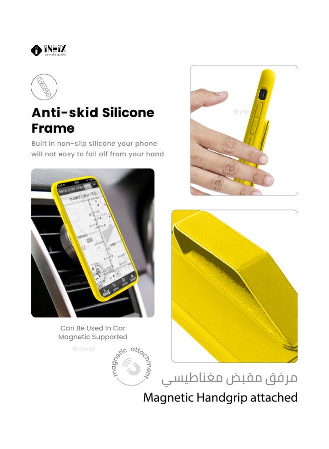 INEIX 3-In-1 Magnetic Hand Grip Holder Case For Apple iPhone XS Max Yellow - Image 3