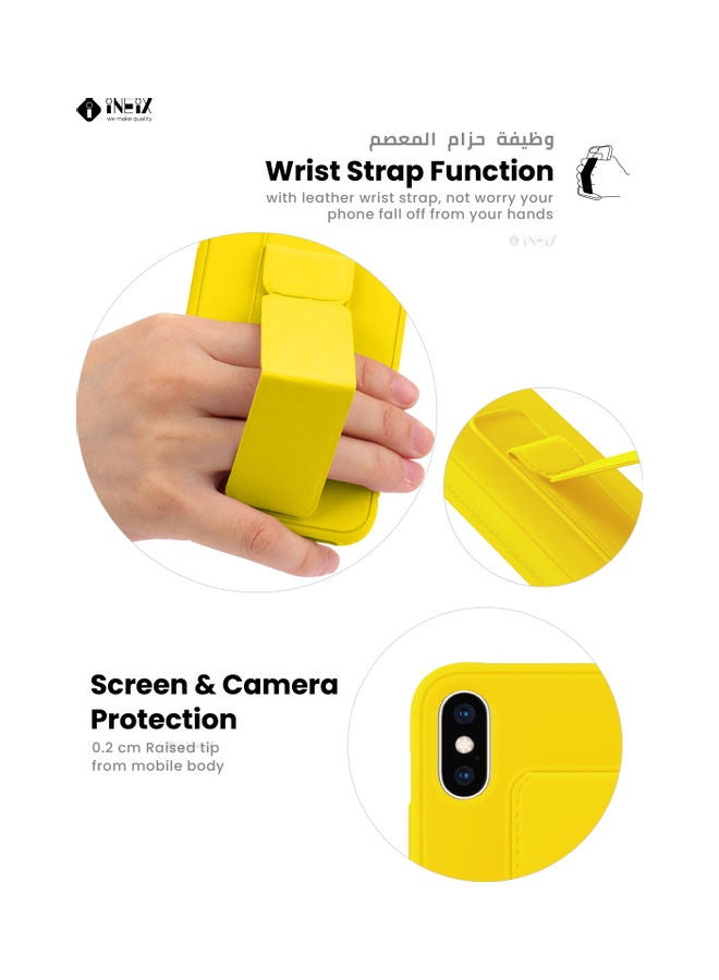 INEIX 3-In-1 Magnetic Hand Grip Holder Case For Apple iPhone XS Max Yellow - Image 5