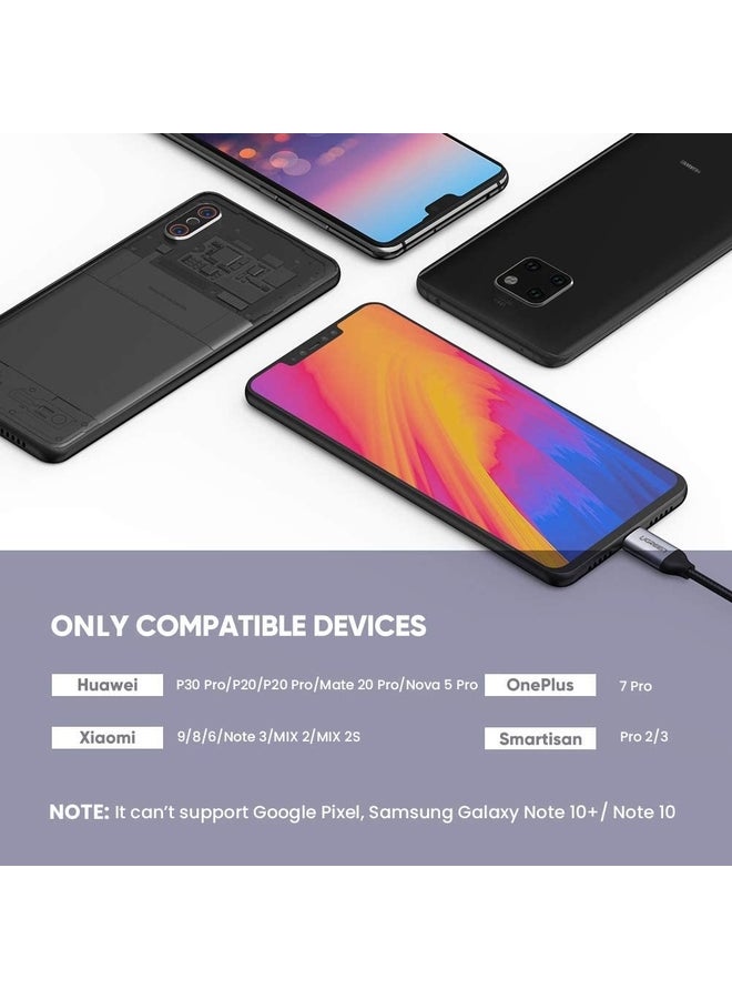 Ugreen - USB C to 3.5mm Adapter 2 IN 1 Aluminum USB C to 3.5mm Headphone Jack Adaptor Fast Charge & Audio Compatible for Huawei P30 Pro P20 P20 Pro Mate 20 Pro, OnePlus 8/8pro/7/7 Pro, Xiaomi Mi 9/8 Grey - Image 1