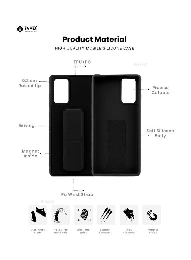 إينيكس غطاء 3 في 1 بحامل يدوي مغناطيسي لهاتف سامسونج جالاكسي نوت 20 أسود - Image 2