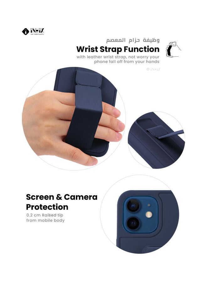 INEIX Protective Case Cover For Apple iPhone 12 Navy Blue - Image 5