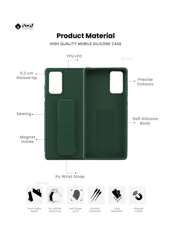 INEIX 3-In-1 Magnetic Hand Grip Holder Case For Samsung Galaxy Note20 Green - Image 2