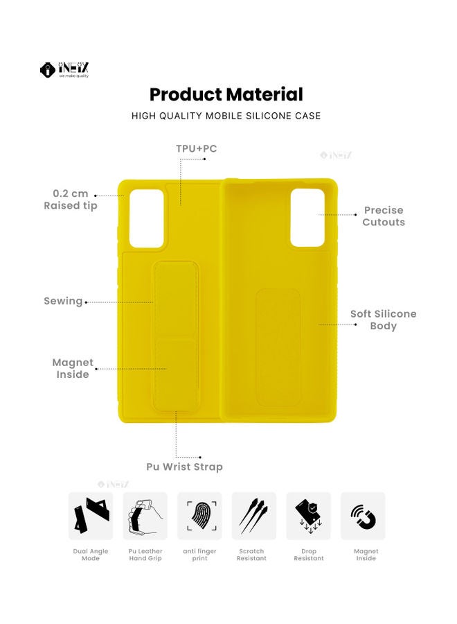 إينيكس غطاء 3 في 1 بحامل يدوي مغناطيسي لهاتف سامسونج جالاكسي نوت 20 أصفر - Image 2
