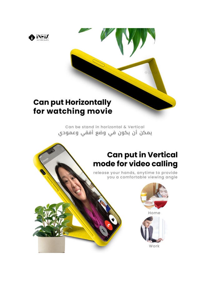 إينيكس غطاء 3 في 1 بحامل يدوي مغناطيسي لهاتف سامسونج جالاكسي نوت 20 أصفر - Image 4