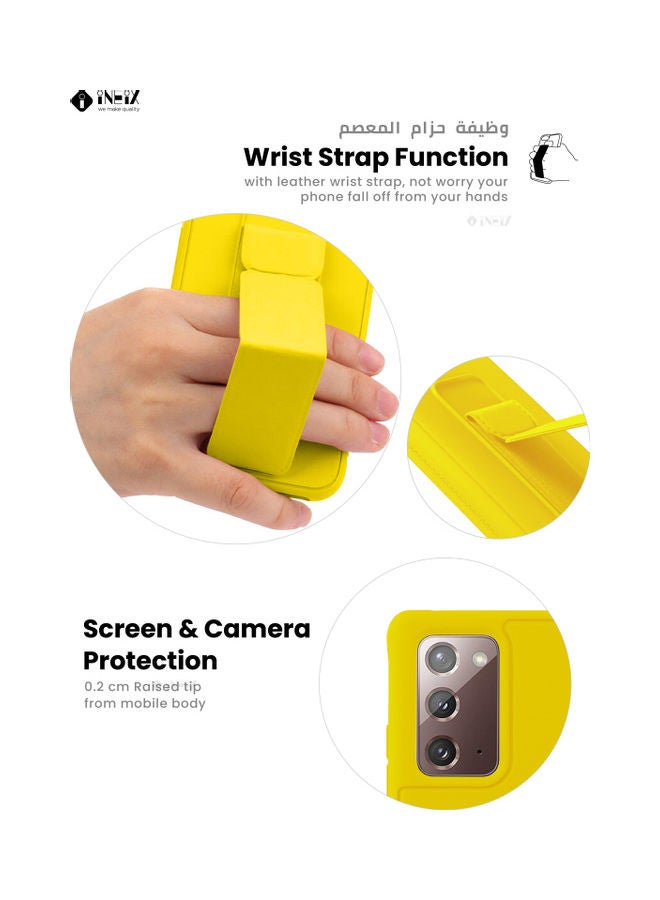 إينيكس غطاء 3 في 1 بحامل يدوي مغناطيسي لهاتف سامسونج جالاكسي نوت 20 أصفر - Image 5