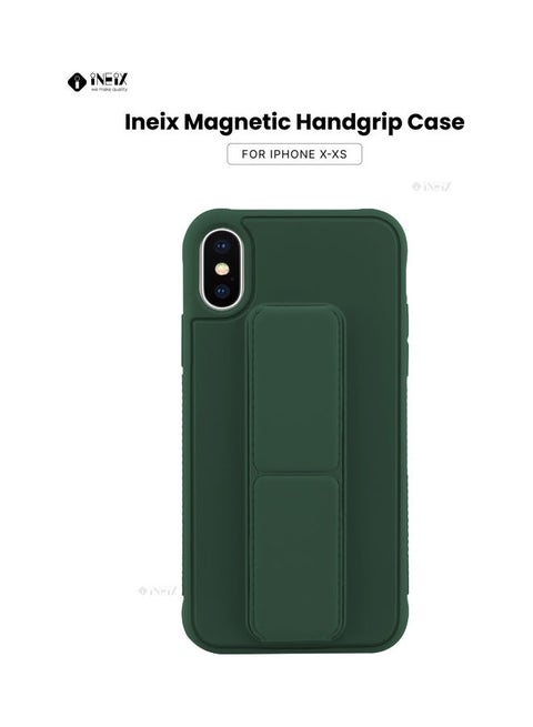 3-In-1 Magnetic Hand Grip Holder Case For Apple iPhone X/XS Green