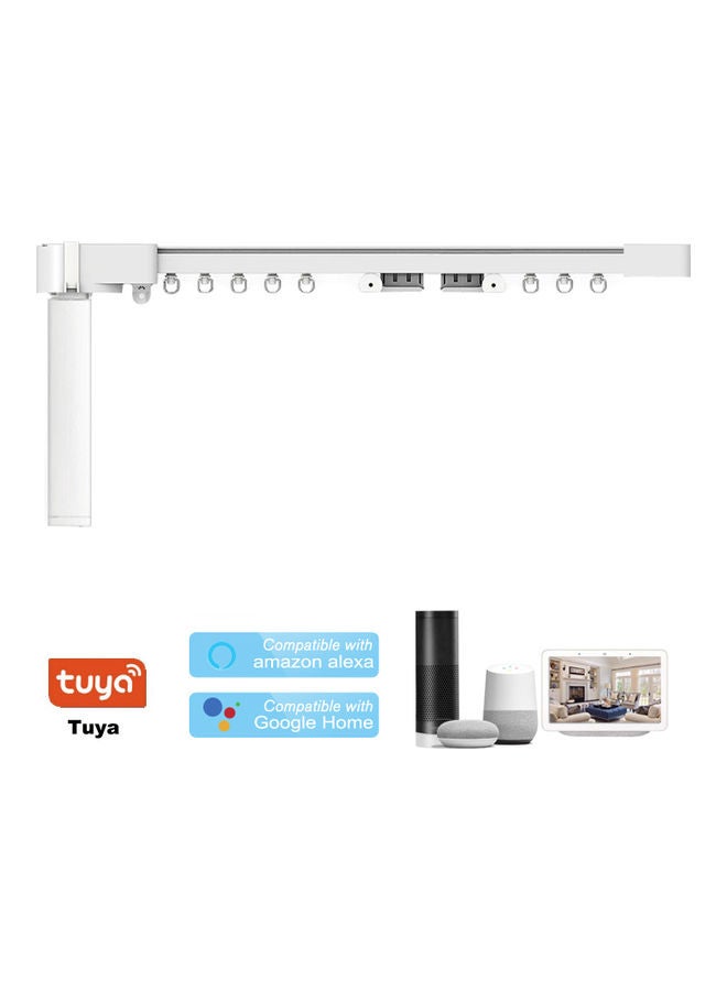 Motorized APP Controlled Curtain Blind Track System White  - Image 1
