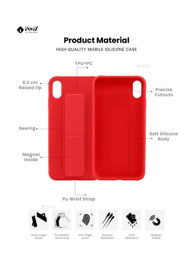 INEIX 3-In-1 Magnetic Hand Grip Holder Case For Apple iPhone XS Max Red - Image 2