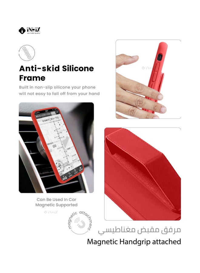 INEIX 3-In-1 Magnetic Hand Grip Holder Case For Apple iPhone XS Max Red - Image 3