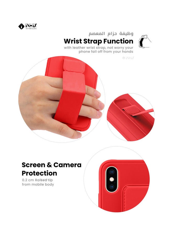 INEIX 3-In-1 Magnetic Hand Grip Holder Case For Apple iPhone XS Max Red - Image 5