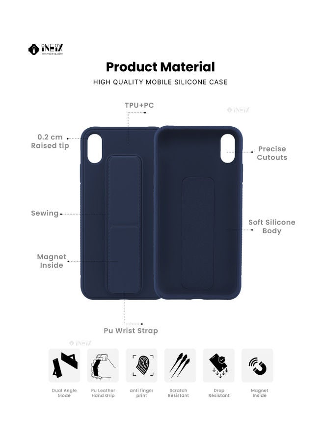 إينيكس غطاء حماية مغناطيسي 3 في 1 مزود بمقبض يعمل كحامل لهاتف آيفون XS ماكس من أبل أزرق - Image 2