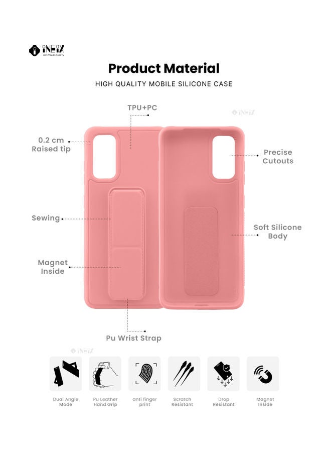 إينيكس غطاء 3 في 1 بحامل يدوي مغناطيسي لهاتف سامسونج جالاكسي S20 وردي - Image 2