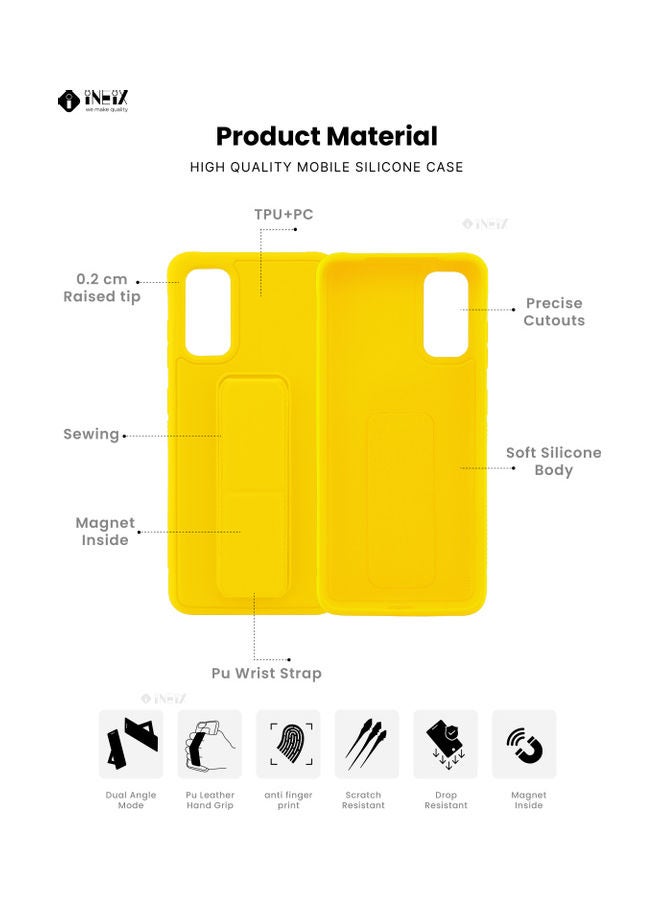 إينيكس غطاء 3 في 1 بحامل يدوي مغناطيسي لهاتف سامسونج جالاكسي S20 أصفر - Image 2