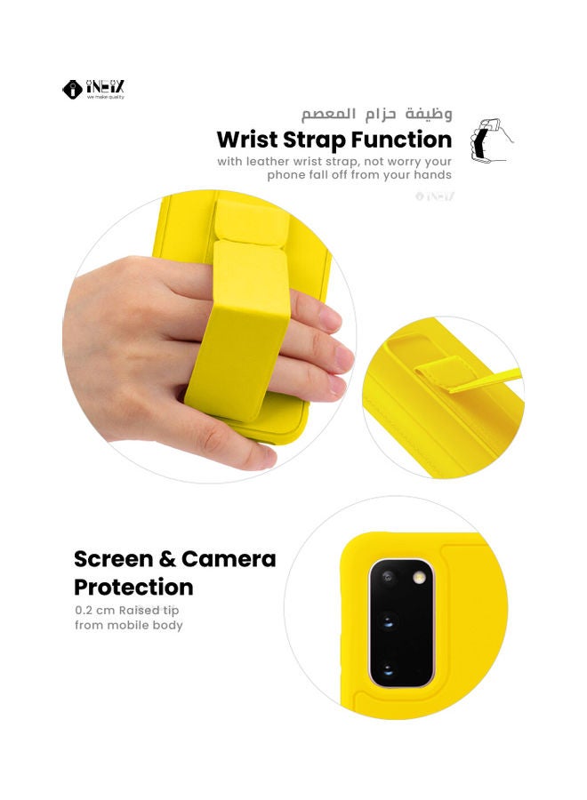 إينيكس غطاء 3 في 1 بحامل يدوي مغناطيسي لهاتف سامسونج جالاكسي S20 أصفر - Image 5