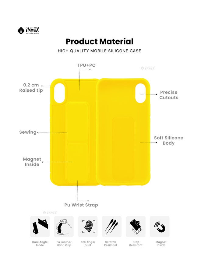 INEIX 3-In-1 Magnetic Hand Grip Holder Case For Apple iPhone X/XS Yellow - Image 2