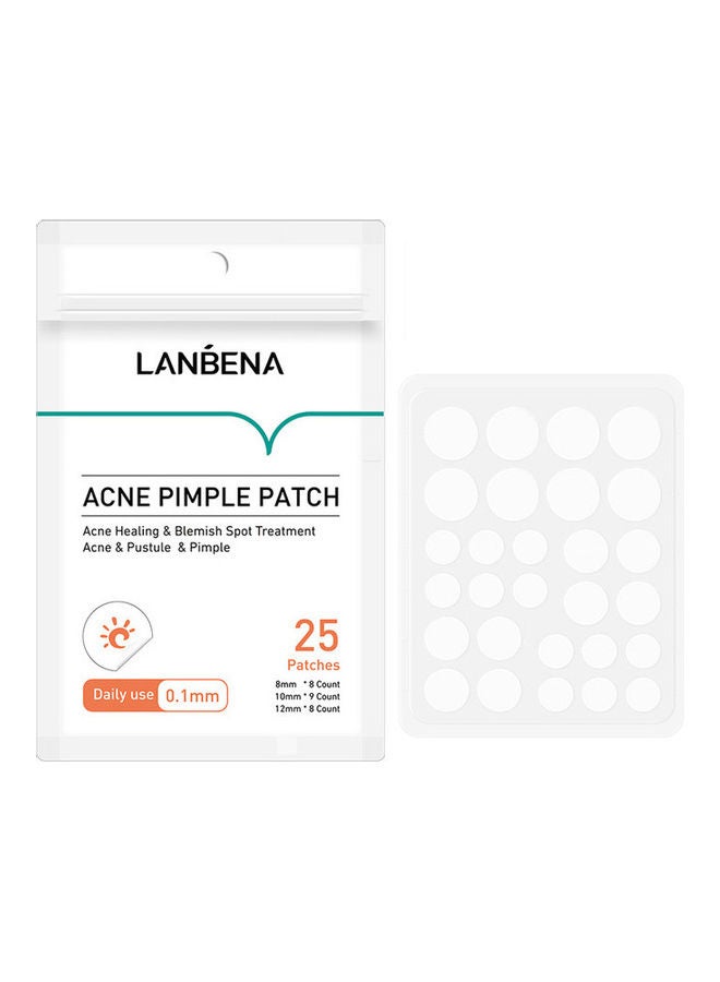 LANBENA Pack Of 25 Acne Pimple Patches White - Image 1