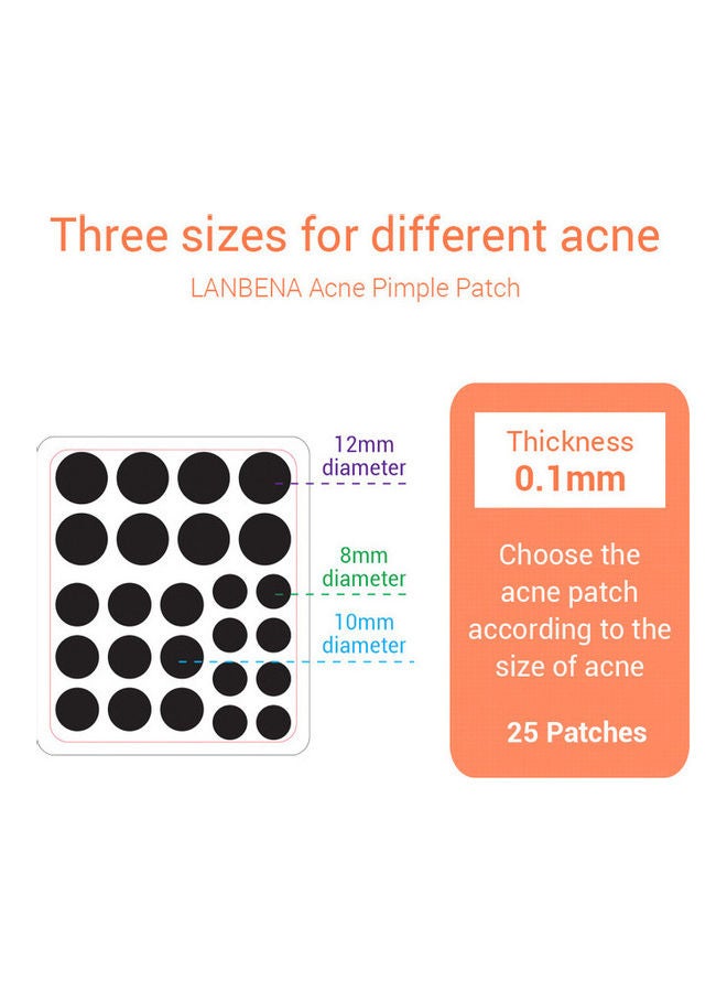 LANBENA Pack Of 25 Acne Pimple Patches White - Image 2