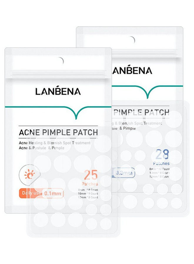 LANBENA 53-Piece Acne Pimple Patch Set White - Image 1
