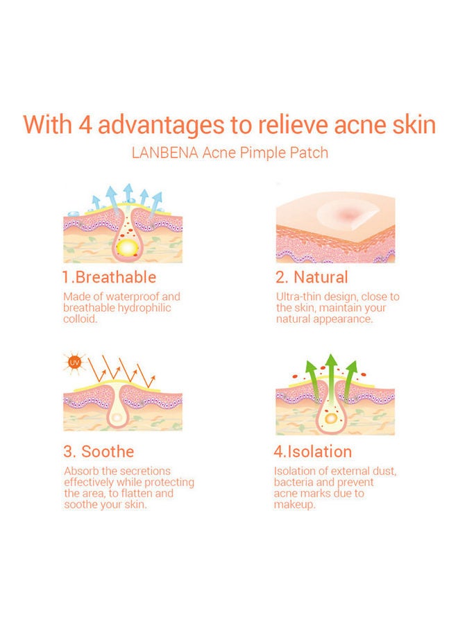 LANBENA 53-Piece Acne Pimple Patch Set White - Image 4
