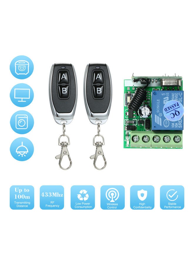 وحدة استقبال لاسلكي شامل، يعمل بجهاز تحكم عن بعد مع قفل إلكتروني لجهاز إرسال الترددات الراديوية ألوان متعددة - Image 1