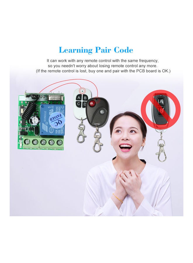 وحدة استقبال لاسلكي شامل، يعمل بجهاز تحكم عن بعد مع قفل إلكتروني لجهاز إرسال الترددات الراديوية ألوان متعددة - Image 2