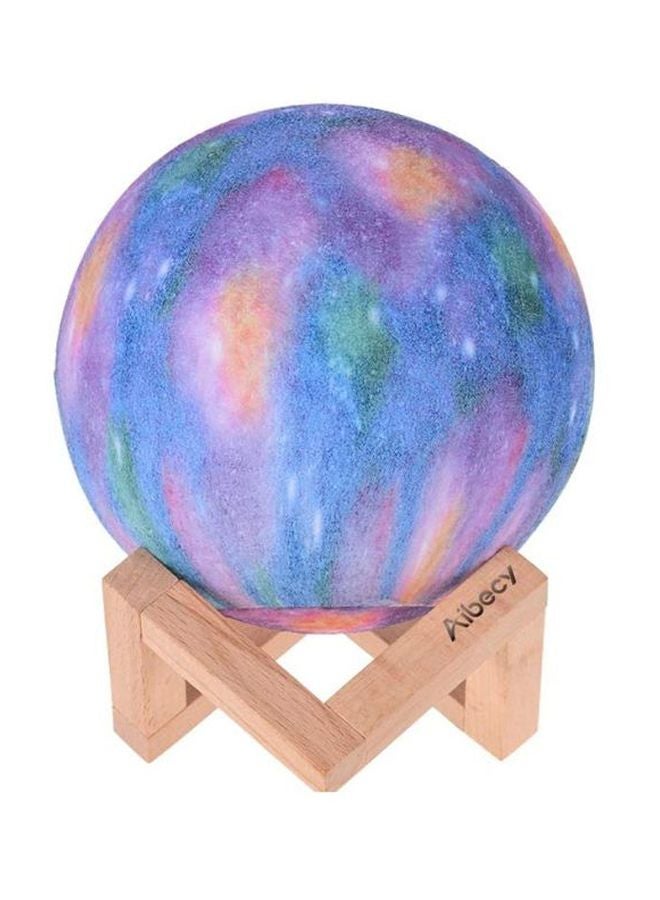 أيبيسي مصباح كبير على شكل قمر بطبعة ثلاثية الأبعاد بعدد 16 لوناً زاهياً بيج/أرجواني/أخضر - Image 1