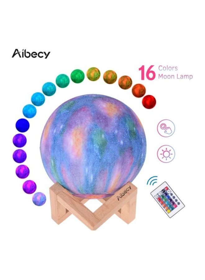 أيبيسي مصباح كبير على شكل قمر بطبعة ثلاثية الأبعاد بعدد 16 لوناً زاهياً بيج/أرجواني/أخضر - Image 2
