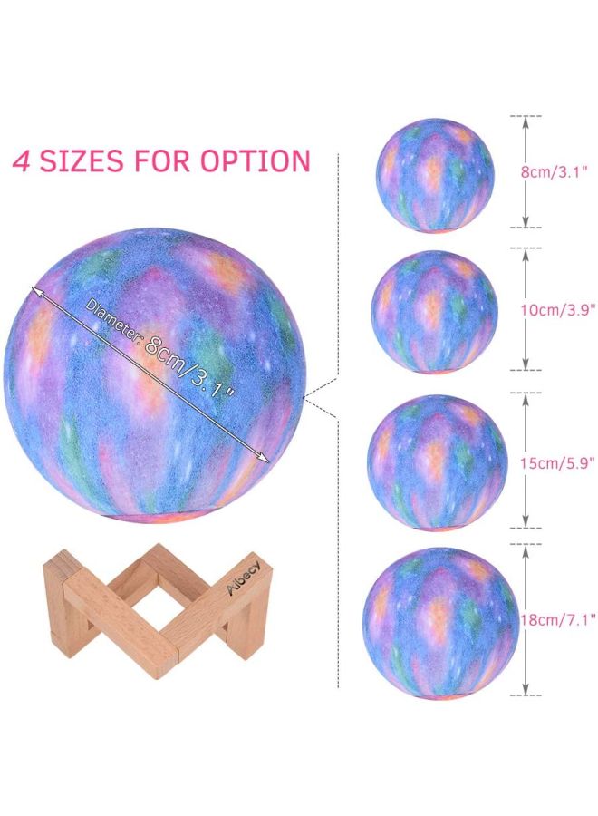 أيبيسي مصباح كبير على شكل قمر بطبعة ثلاثية الأبعاد بعدد 16 لوناً زاهياً بيج/أرجواني/أخضر - Image 4