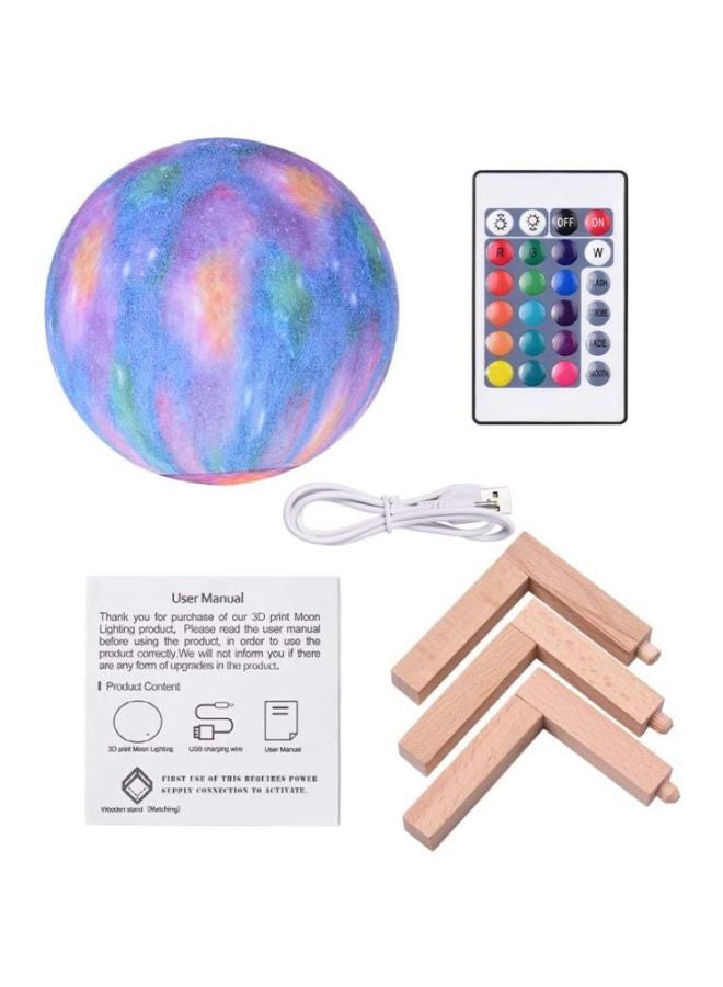 أيبيسي مصباح كبير على شكل قمر بطبعة ثلاثية الأبعاد بعدد 16 لوناً زاهياً بيج/أرجواني/أخضر - Image 3