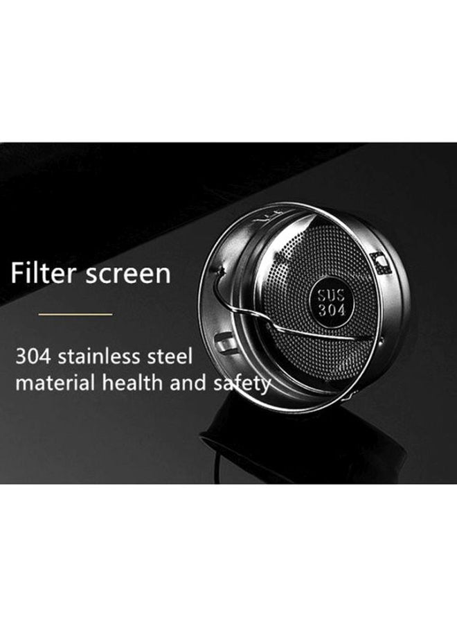 Beauenty Double Glass Thickened Water Cup With Filter Silver 20.5cm - Image 2
