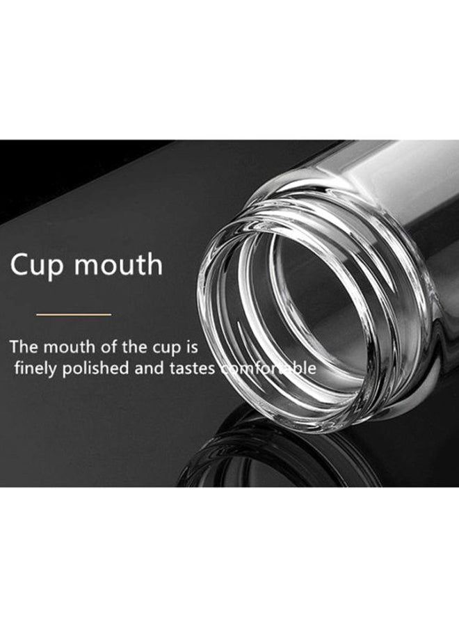 Beauenty Double Glass Thickened Water Cup With Filter Silver 20.5cm - Image 3