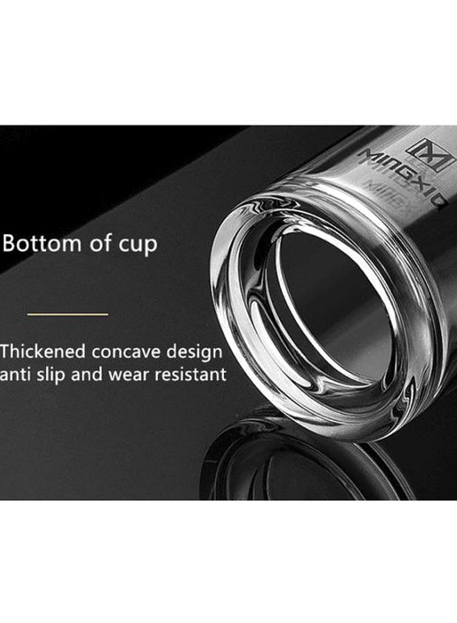 Beauenty Double Glass Thickened Water Cup With Filter Silver 20.5cm - Image 4