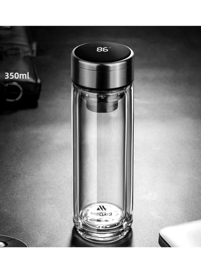 Beauenty Double Glass Thickened Water Cup With Filter Silver 20.5cm - Image 5