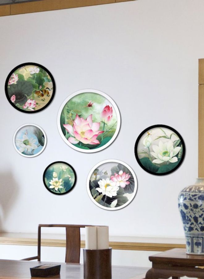 Beauenty Wall Decorative Sticker Pastoral Style Removable Lotus Pattern multicolour 50 x 70cm  - Image 3